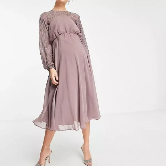 ASOS Maternity Dresses Asos Design Maternity Midi Dress With
